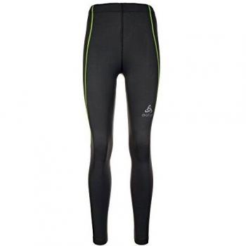 Odlo Herren Sliq Tights – XL, grau/gelb Sicherheitsdesign