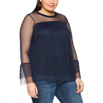 Blusa Junarose Jrirena LS, Oversize XL, Azul (Navy Blazer)
