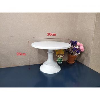 Exquisite Iron Cake Rack Base – Gold/White – 20cm