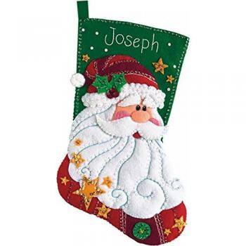 Holiday Glow: Feltworks Sequin Santa Stocking Kit
