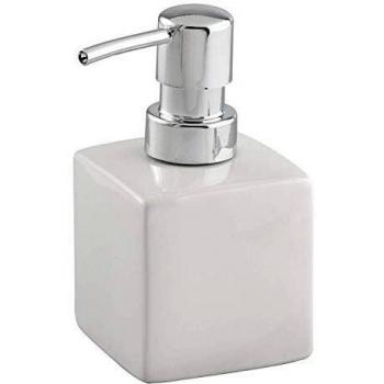 Distributeur de savon en céramique carré blanc de 240ml