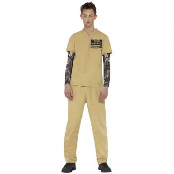 Disfraz de Recluso beige para hombre