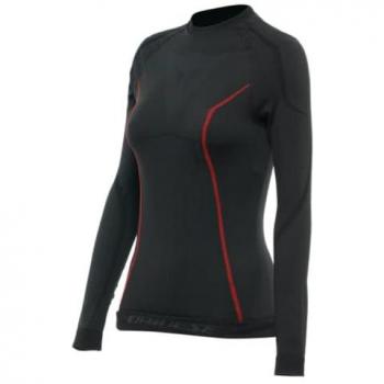 Dainese Maglietta Termica a Maniche Lunghe per Donna Nero/Rosso XS-S