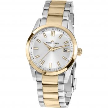Liverpool Herren-Armbanduhr Jacques Lemans Analog‑Quarz mit Edelstahl-Beschichtung 1-1868D