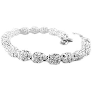 Hosaire 1X Party Jewelry: Crystal Silver Plated Chain Bracelet