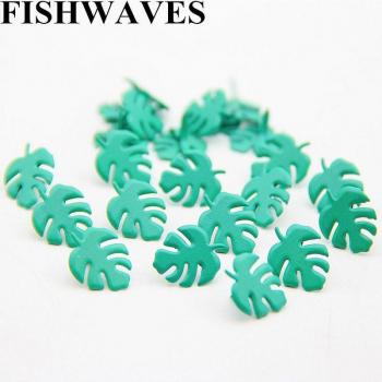 30 Stück 14mm Ahornblatt Metall Brads für Scrapbooking grüne Blatt Brads Handgemachte Bastelarbeiten DIY