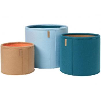 3-Piece Felt Storage Basket Set for Nursery by Tutti Bambini