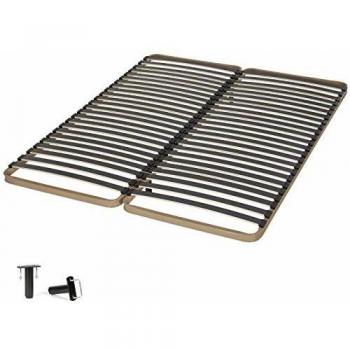 Sommier à lattes 48 bois, 2×70×190 Theta – fabrication française (Ebac Literie)