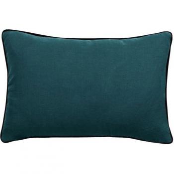 Housse « Prélude » 30×50 cm – Lin Lavé & Doublage Coton Lavé – Galon Noir