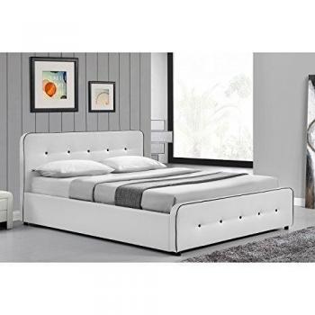 Lits Design Londres 160x200 cm, double et rangements