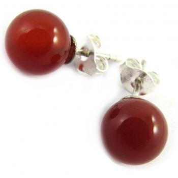 Lily’s Red Agate Loop M6720 – Boucle en argent 8 mm