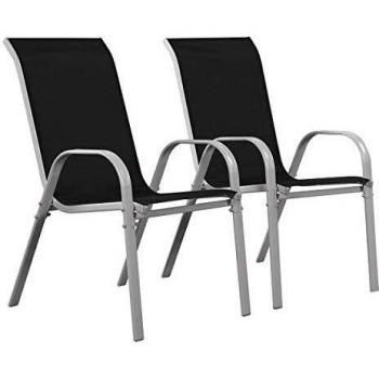 Jeu de 2 Fauteuils de Jardin en Textilène Cordoba