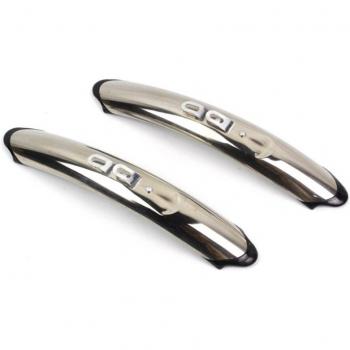 Silver Vintage Bicycle Fenders for 700C Bikes
