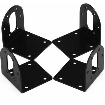 Soporte de Montaje para Motores DC de 37mm, 4 Piezas, Hierro Antioxidante en Forma de L