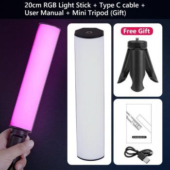 Lámpara LED RGB 25‑90° con Mini Trípode Incorporado