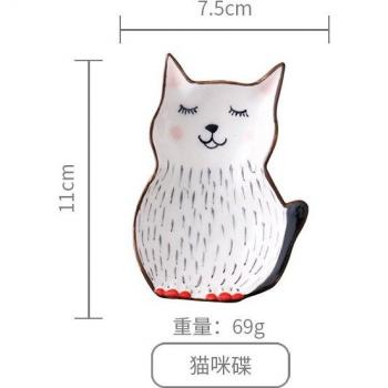 Ceramic Breakfast and Dessert Plate with Cartoon Animal Design WY60923