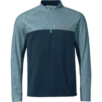 Medium Cloudy Blue Vaude Bike Virt Qzip II Long-Sleeve T-Shirt for Men