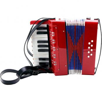 Mini 17-Key Accordion for Kids with 8 Bass