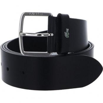 Lacoste Ceinture Noire en Cuir Rigide 100