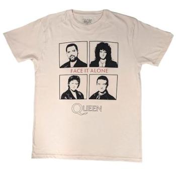 Queen Face Patterned Square T-Shirt XL (Natural)