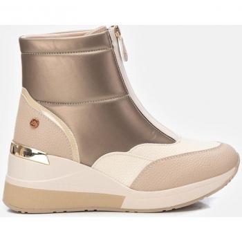 Xti para mujer. Botines deportivos con cuña beige -Altura cuña 6cm