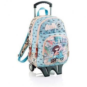 Mochila Anekke con Carro, Triple Compartimento, 54 cm, Turquesa
