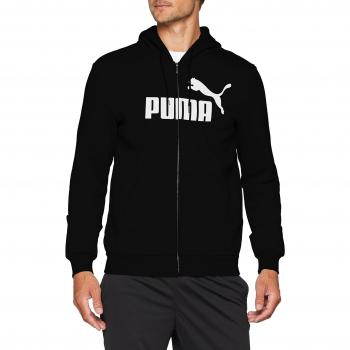 Puma ESS FZ Hoody FL Big Logo Sweat-Shirt Homme, Noir, M