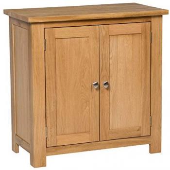 Solid Wooden 2 Door Cupboard, Light Oak Finish