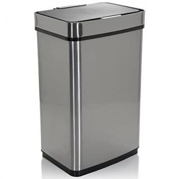 Cubo EcoClean IV 60L con Sensor y Acero Plateado