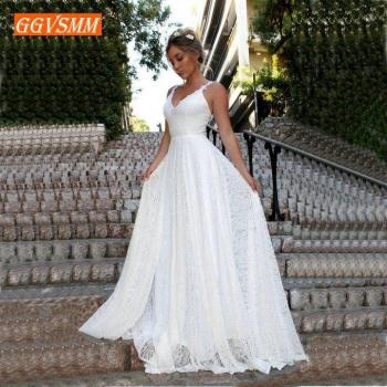 Ivory Lace Boho Wedding Dress