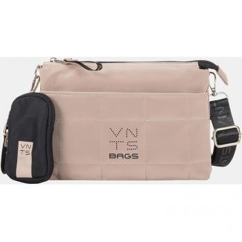 Bolso Ventis de tres compartimentos color nude