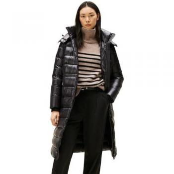 Tommy Hilfiger Steppmantel – Nachhaltiger Recycelter Nylon‑Mantel – Schwarz – Damen – Größe M – Modellcode Ww0ww47356