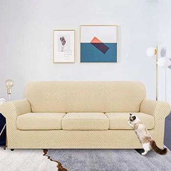 MAXIJIN 4 Piece Elastic Furniture Protector Sofa Slipcovers