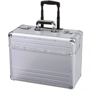 Alumaxx Omega Trolley Pilot Case with 2 Combination Locks, 5.3kg in Silver