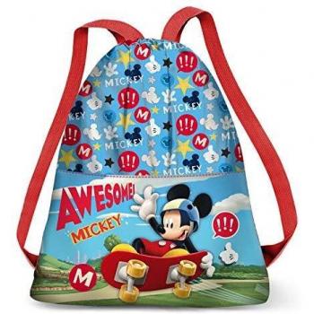 Karactermania Saco Mochila Mickey Disney 35x41x1cm Producto Oficial Producto Escolar Para Niños y Niñas