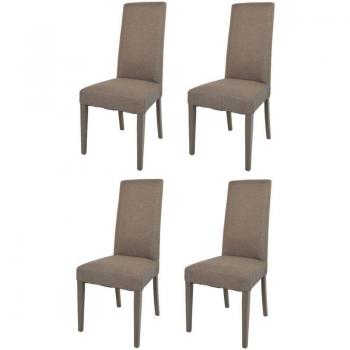 Chaises Valentina, 6 pièces en bois de hêtre pour salle à manger