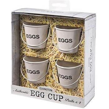 Eddingtons Eierbecher‑Behälter in Creme – 4‑Stück-Set