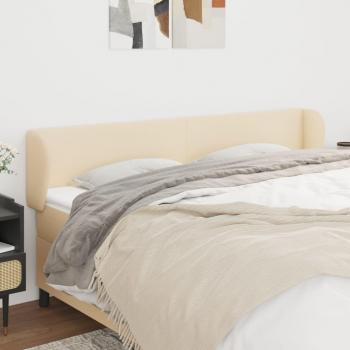 Cabecero de tela 183x23x78/88 cm color crema