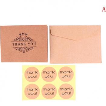 18pcs Thank You Kraft Paper Sticker Set