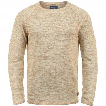 Blend Dan Herren Strickpullover Rundhals XXL Meliert Bone White/Burned Orange