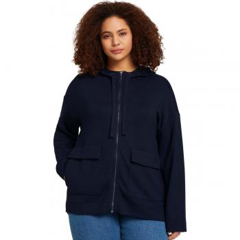 Felpa Tom Tailor con Cappuccio e Zip Blu Sky Captain 52