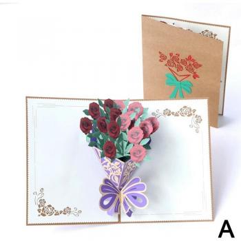 Tarjeta 3D de Cumpleaños y Amor “Love Rose”