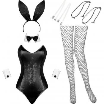 Tenue de lapin sexy pour femme avec lingerie et queue
