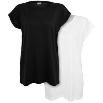Urban Classics Women's Extended Shoulder Tee 2-Pack