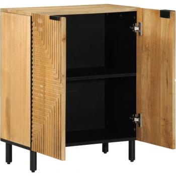 Prolenta Premium Buffet de Manguier 60x33x75 cm – Auvent Retractable et Store Intégré