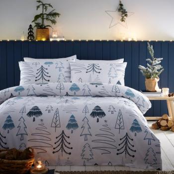 Scandi Trees White Duvet Cover Set