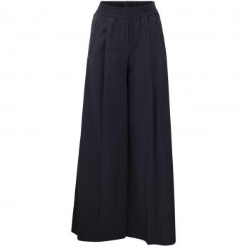 Brunello Cucinelli Women's Cotton Trousers, Blue, Size 38, Style ML949P8531C009