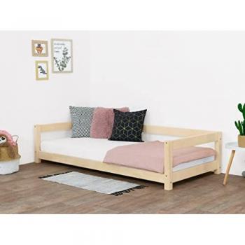 Lit Montessori Enfant Bois Massif Naturel 80 X 180 Cm
