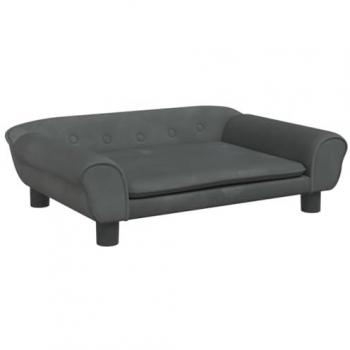Child’s Velvet Couch – Dark Grey, 70x45x26 cm