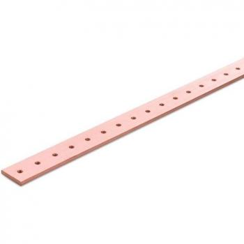 Cobre M6 Taladrado 32 × 5 × 1000 mm, Roscado y P25